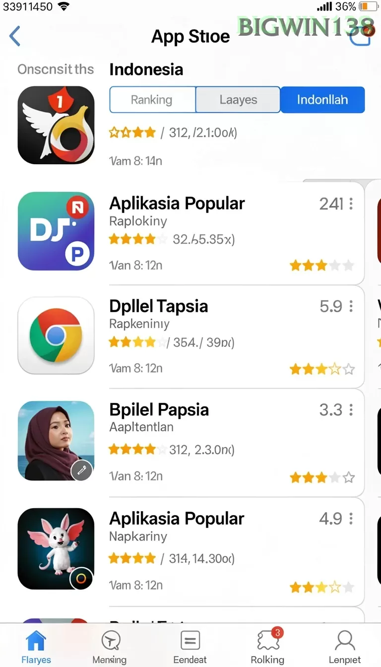 Cuplikan layar menu unduhan bigwin138 untuk perangkat Android